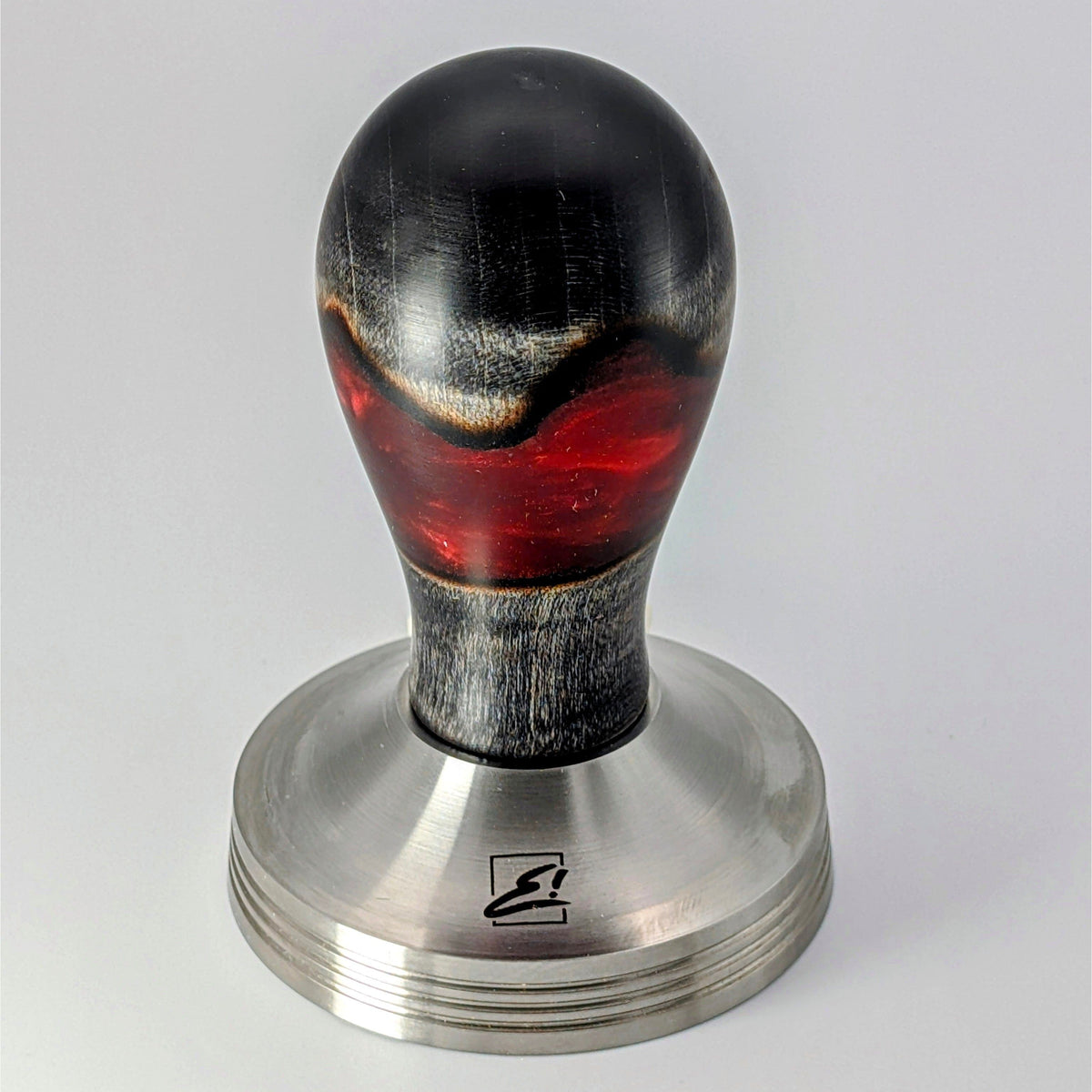 Epoxy Elegance Tamper #2 – Riegelahorn & Lava-Rot Tamper EMMERICH Art - rhiinland.com