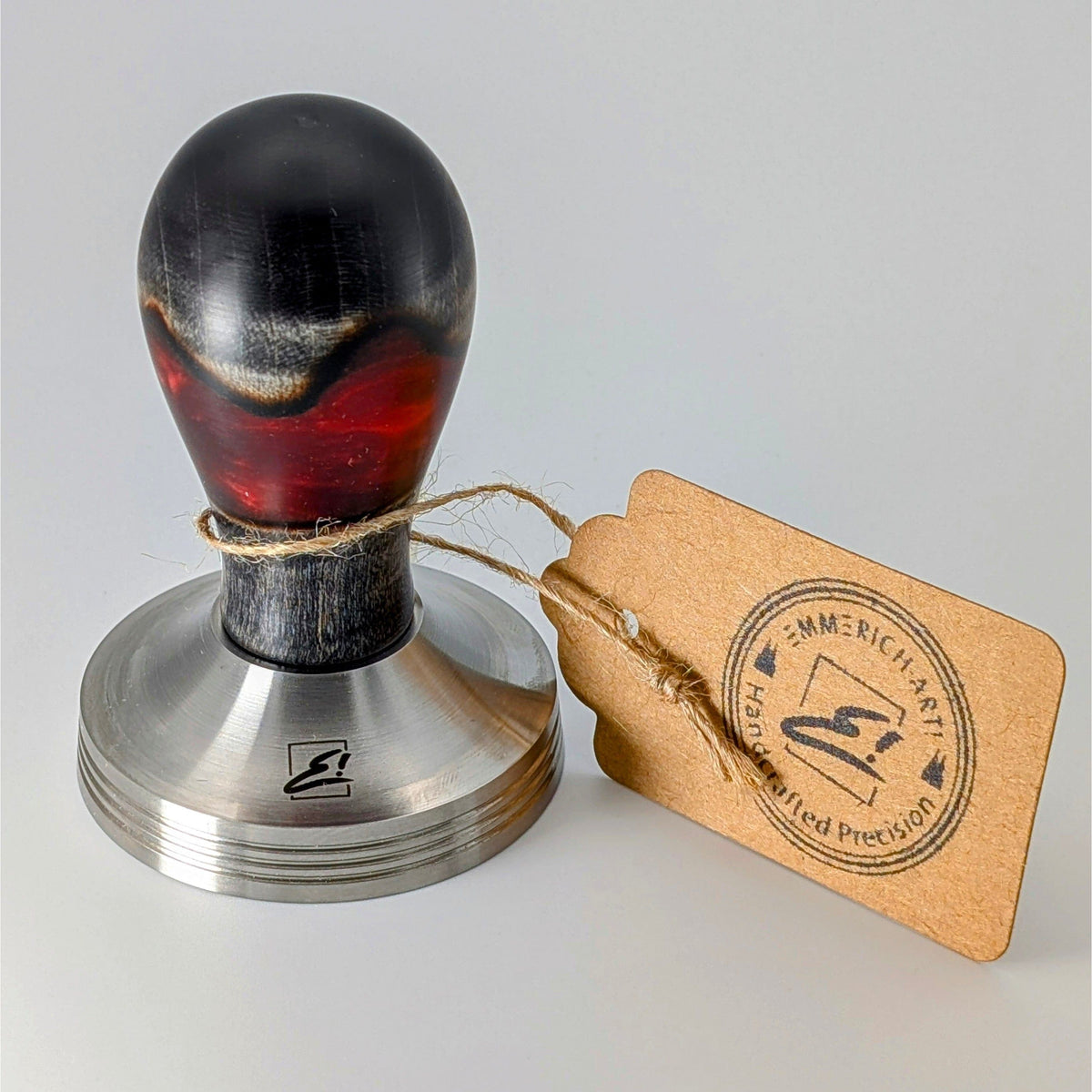 Epoxy Elegance Tamper #2 – Riegelahorn & Lava-Rot Tamper EMMERICH Art - rhiinland.com