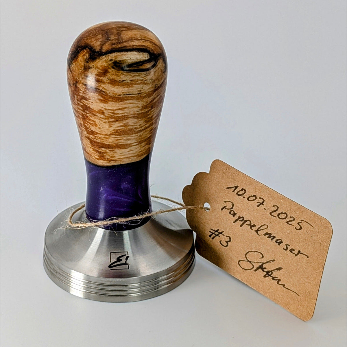 Epoxy Elegance Tamper #3 – Pappelmaser & Violett Tamper EMMERICH Art - rhiinland.com