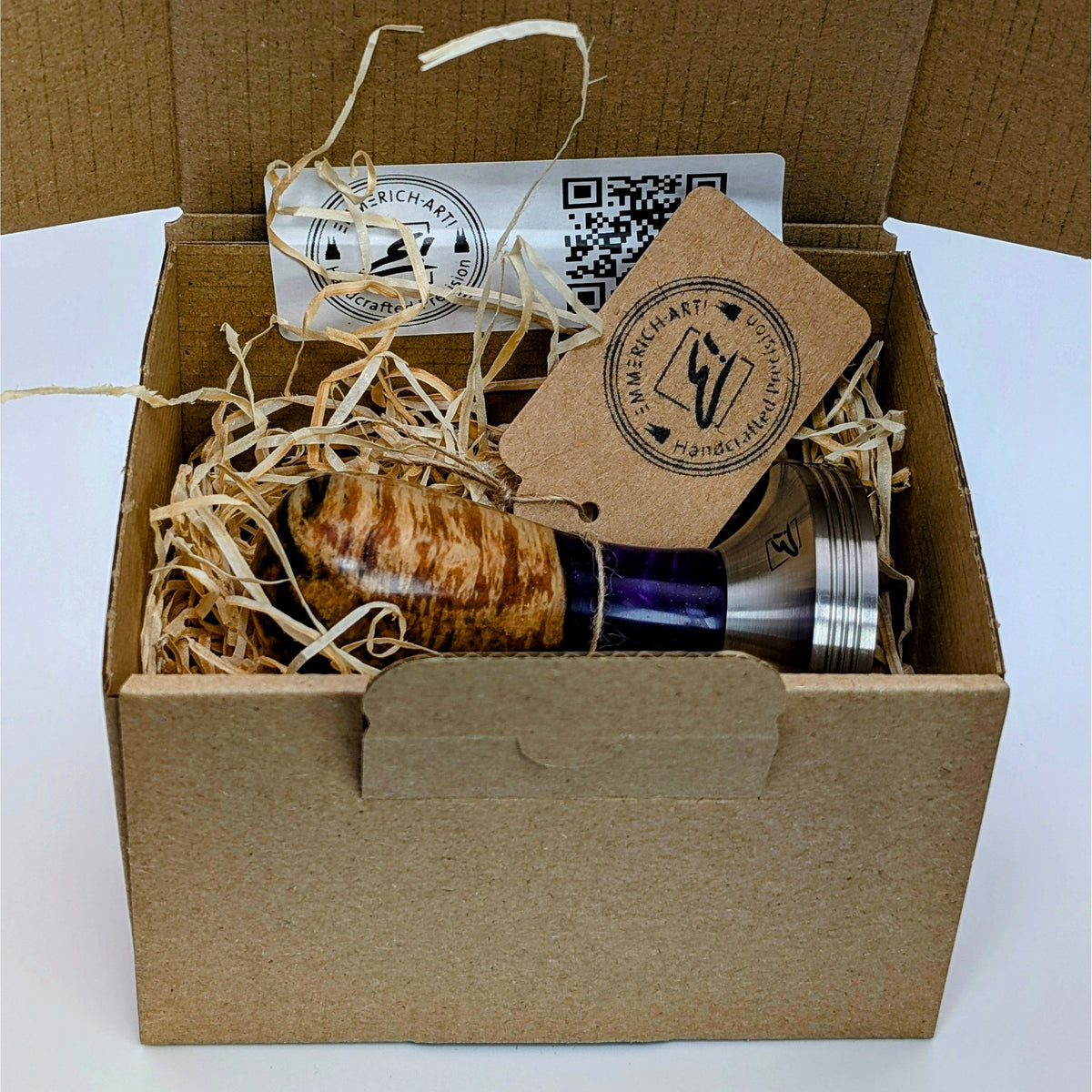Epoxy Elegance Tamper #3 – Pappelmaser & Violett Tamper EMMERICH Art - rhiinland.com