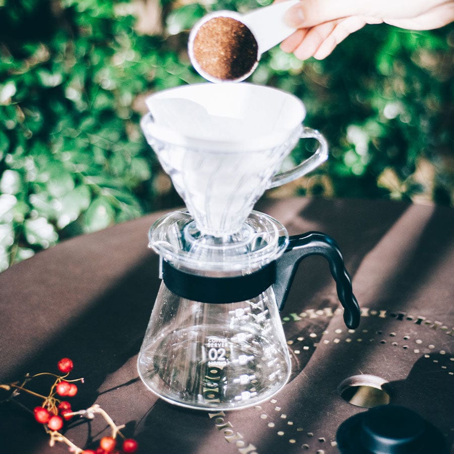 Hario V60 Coffee Dripper und Server SET Glas Schwarz Kaffee mobil Hario - rhiinland.com