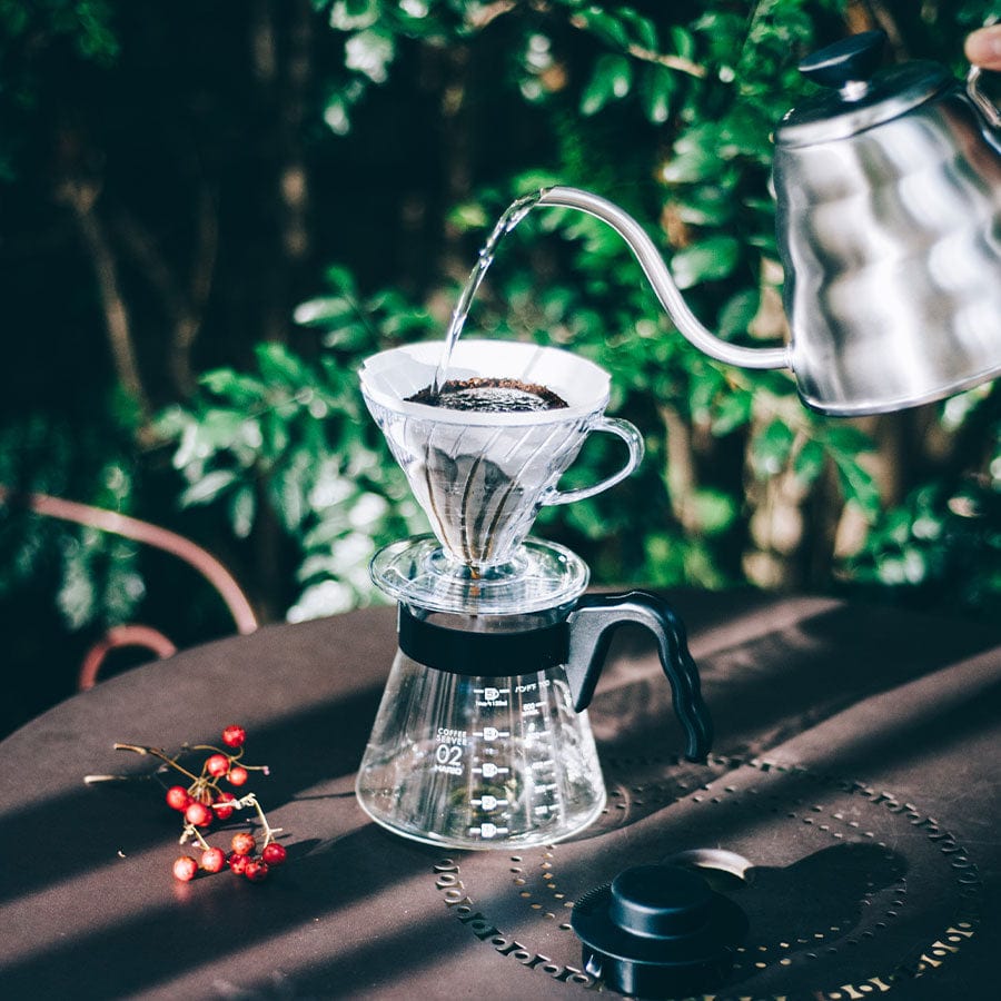 Hario V60 Coffee Dripper und Server SET Glas Schwarz Kaffee mobil Hario - rhiinland.com