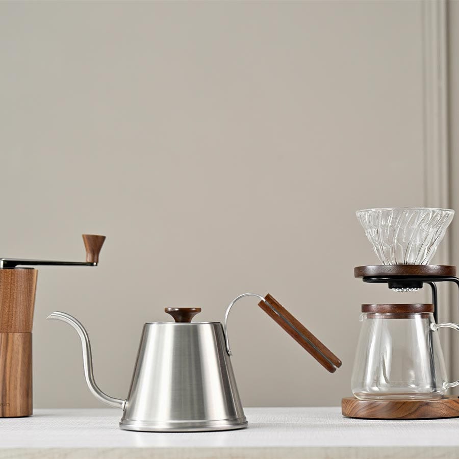 Hario V60 Drip Kettle Walnut - Nussbaum Handfilter Hario - rhiinland.com
