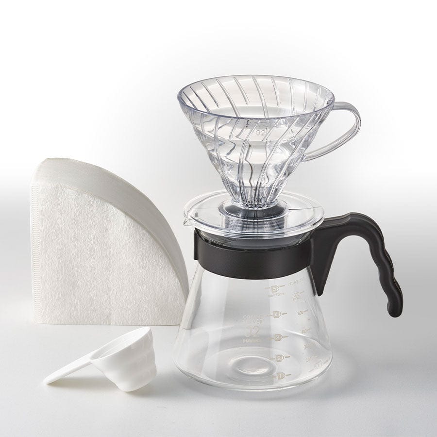 Hario V60 Coffee Dripper und Server SET Glas Schwarz Kaffee mobil Hario - rhiinland.com