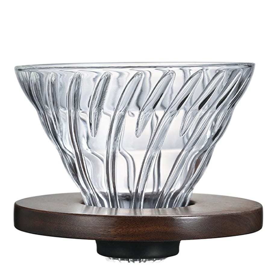 Hario Glass Coffee Dripper V60 02 – Walnut Wood Handfilter Hario - rhiinland.com