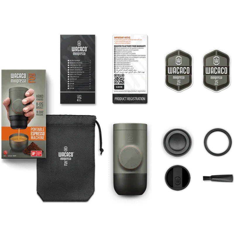 Wacaco Minipresso GR2 – Kompakter Hand-Espresso neu gedacht Kaffee mobil WACACO - rhiinland.com