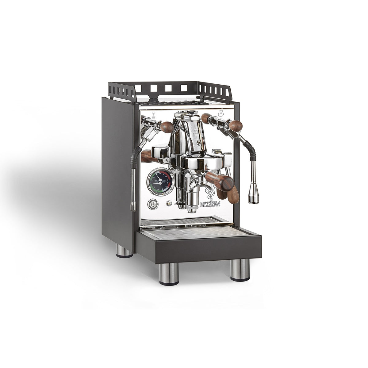 Bezzera Aria S MN Schwarz, Holzquadrate – Ansicht 3
