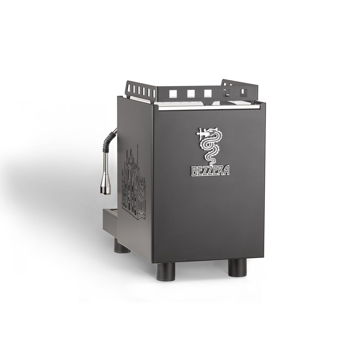 Bezzera Aria S MN Schwarz, Holzquadrate – Ansicht 4