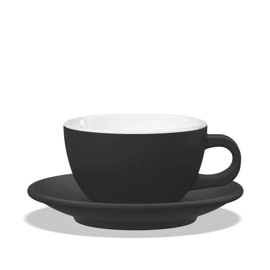 Clubhouse TULIPANO Milchkaffee Tasse 300 ml - Verschiedene Farben Milchkaffeetasse Clubhouse Schwarz - rhiinland.com