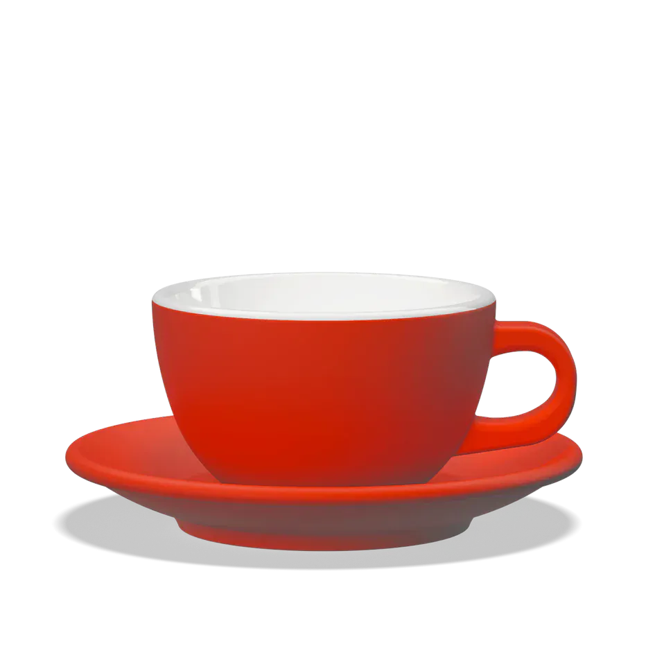Clubhouse TULIPANO Milchkaffee Tasse 300 ml - Verschiedene Farben Milchkaffeetasse Clubhouse Rot - rhiinland.com
