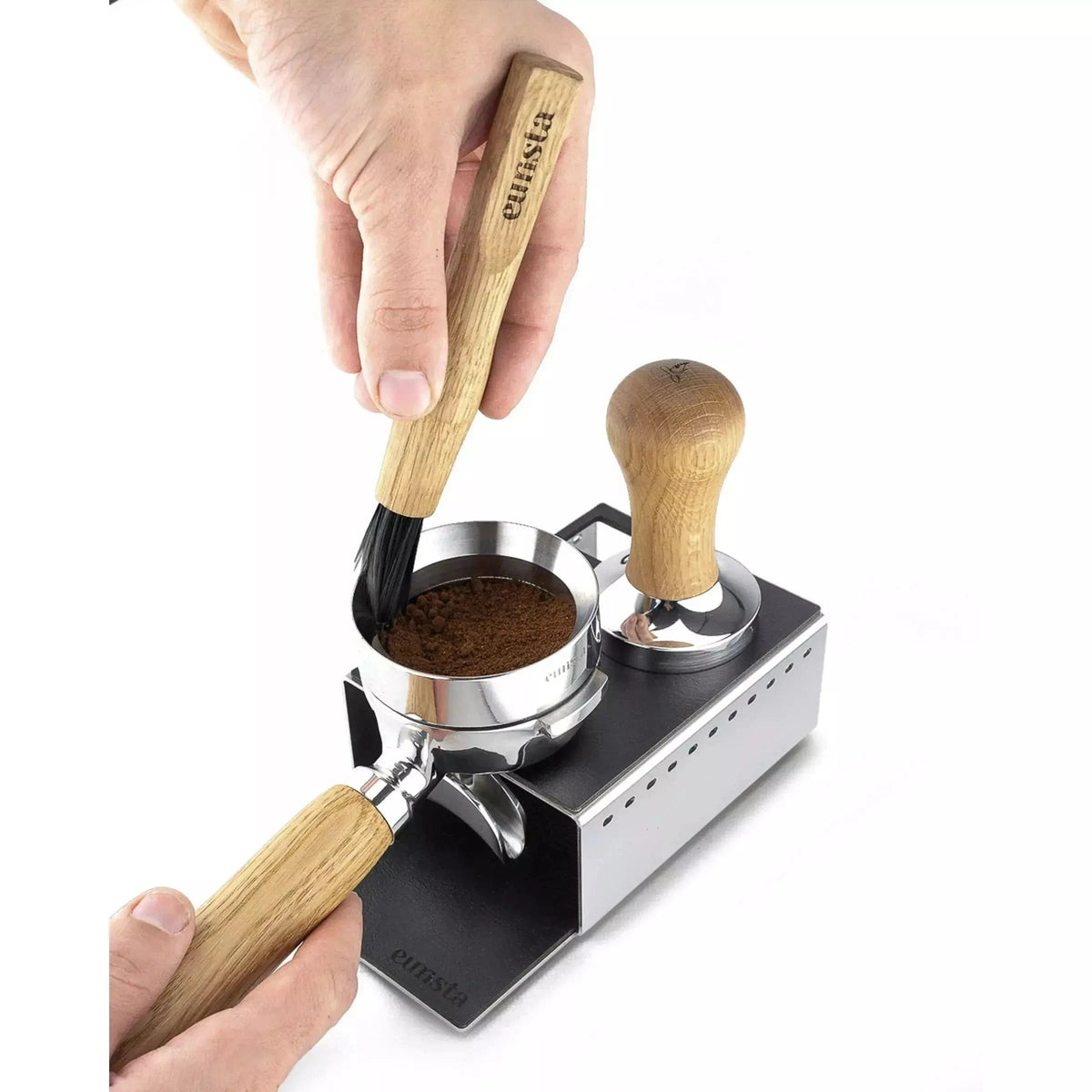 Barista Pinsel - Eurista Brush - Fester Bürstenkopf Nussbaum Olive Eiche Schwarz Pinsel und Bürsten Eurista - rhiinland.com