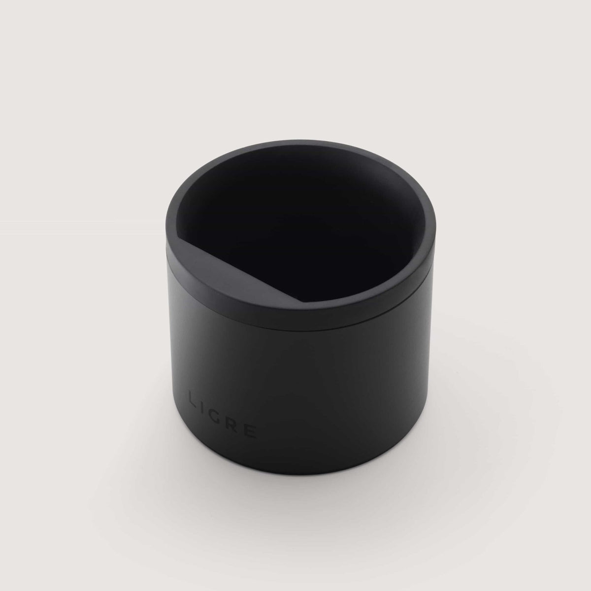 LIGRE Knockbox black-mat von oben mit Abschlagstange