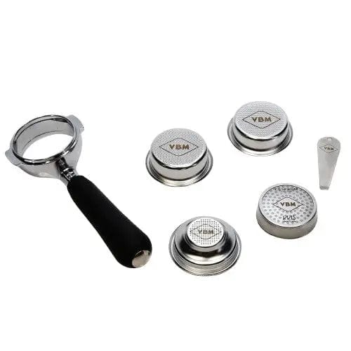 VBM Tasting Kit - Bodenloser E61 Siebträger, 3 Siebe, Dusche, Filter Remover Siebe VBM - rhiinland.com