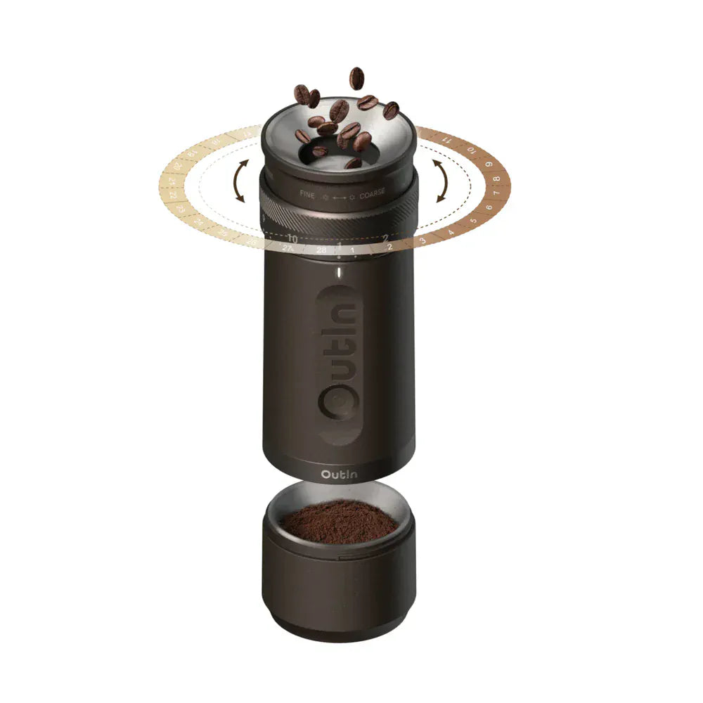 OutIn Fino Tragbare Elektrische Kaffeemühle Kaffee mobil OutIn - rhiinland.com