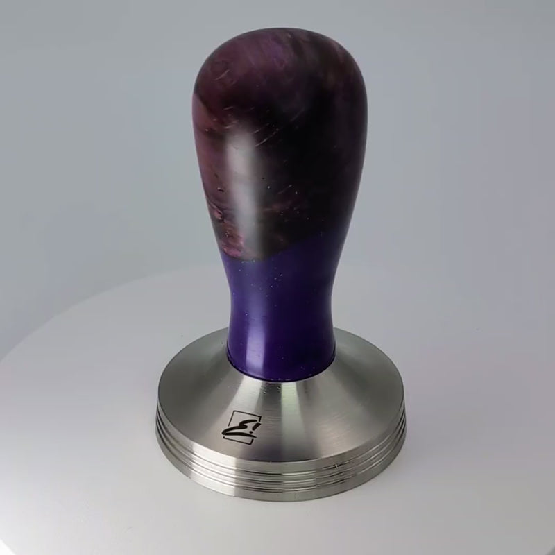 Epoxy Elegance Tamper #11 – Gestockte Buche & Violett Tamper EMMERICH Art - rhiinland.com