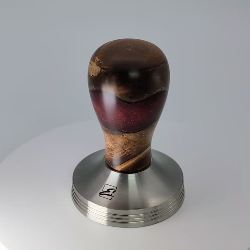 Epoxy Elegance Tamper #14 – Pappelmaser & Rubinrot Tamper EMMERICH Art - rhiinland.com