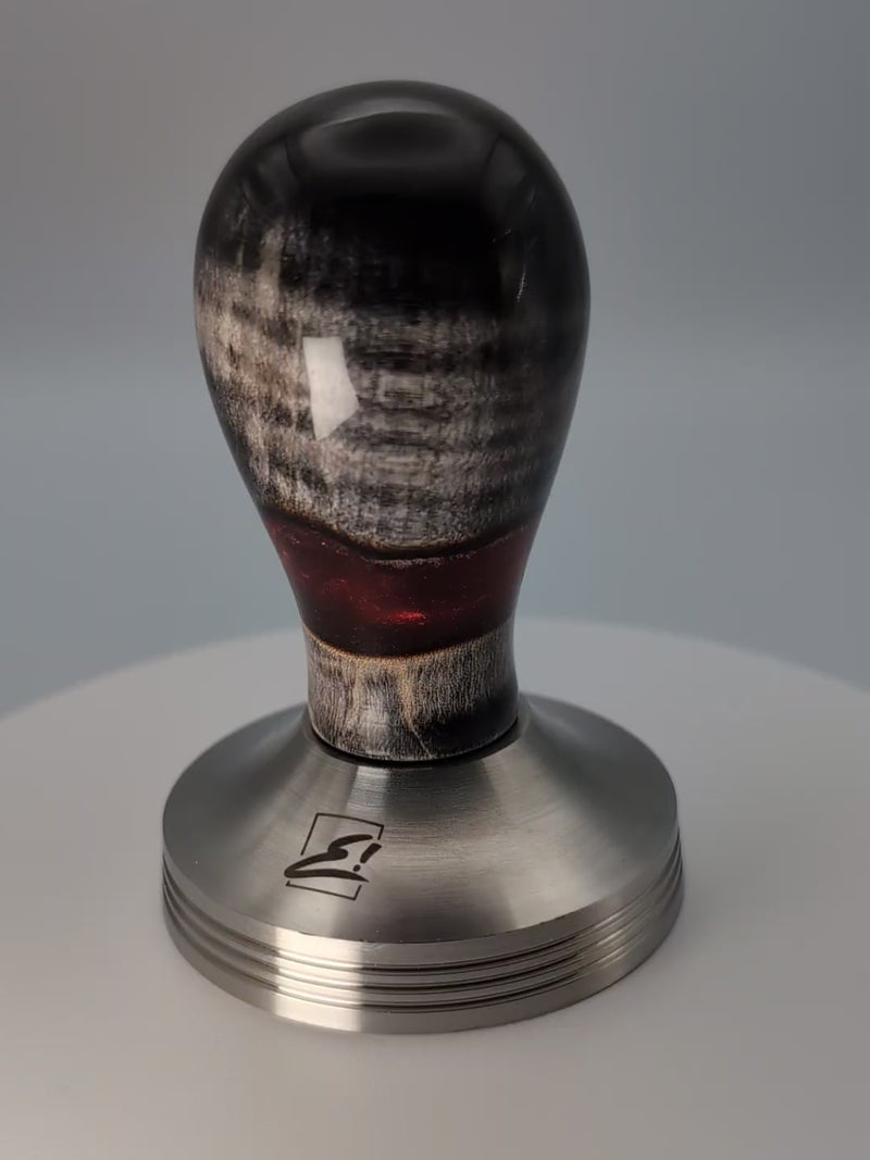 Epoxy Elegance Tamper #22 – Dunkles Holz & Rauchrot Tamper EMMERICH Art - rhiinland.com