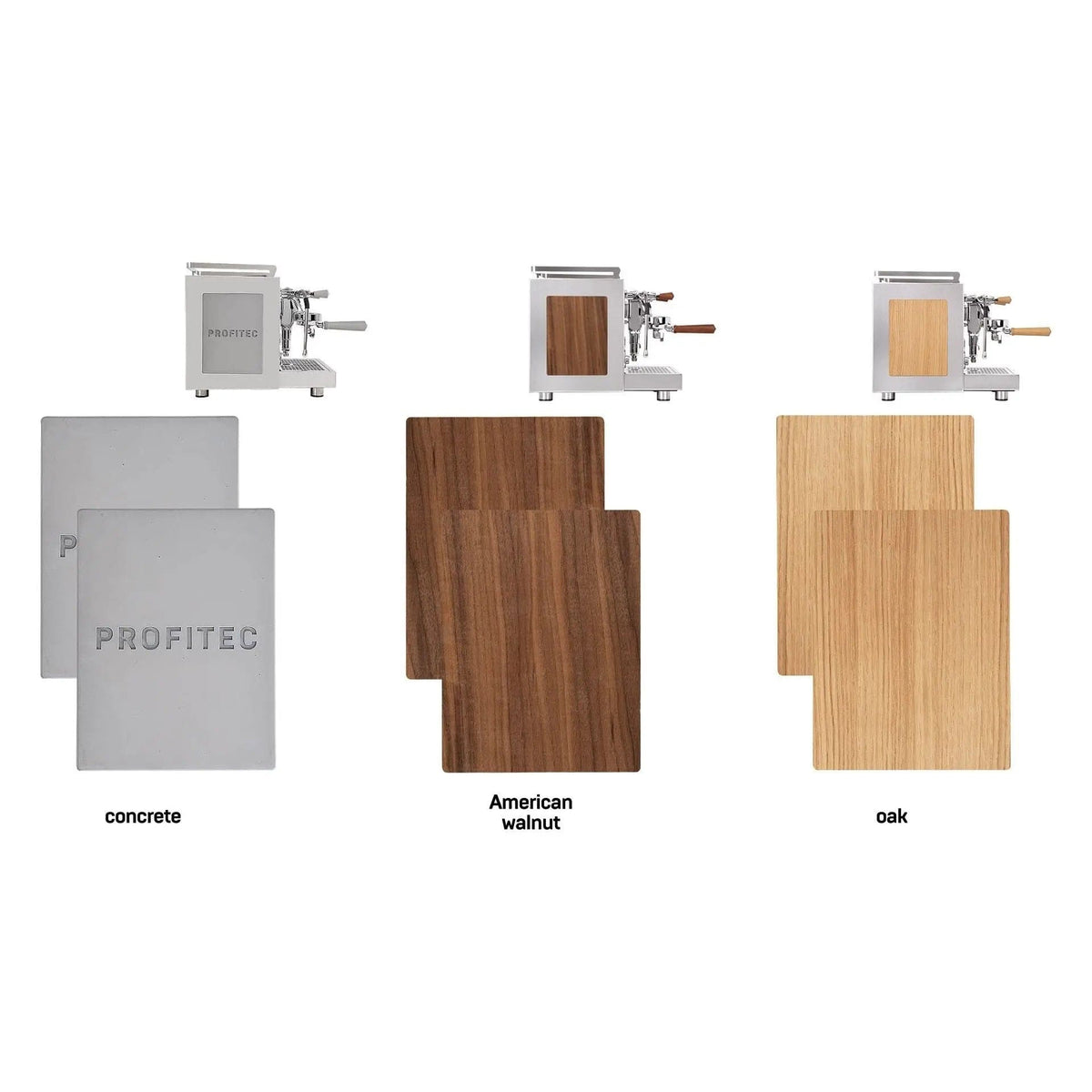 Profitec Side Panels – Holz oder Beton für Pro600 und Ride Siebträger Profitec - rhiinland.com