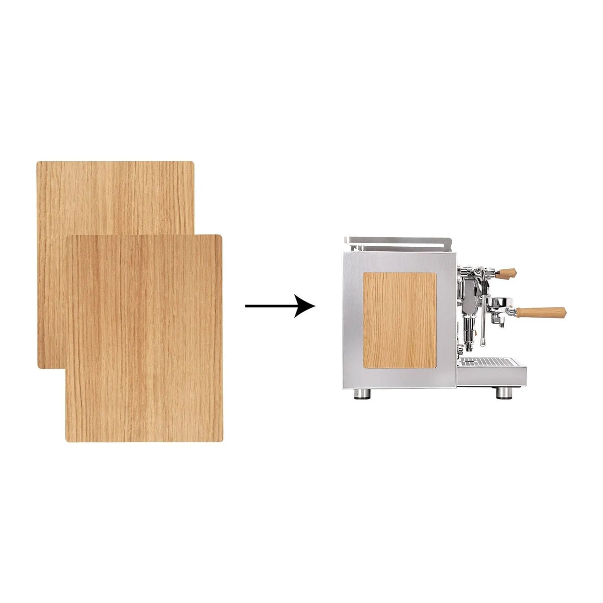 Profitec Side Panels – Holz oder Beton für Pro600 und Ride Siebträger Profitec Eiche - rhiinland.com