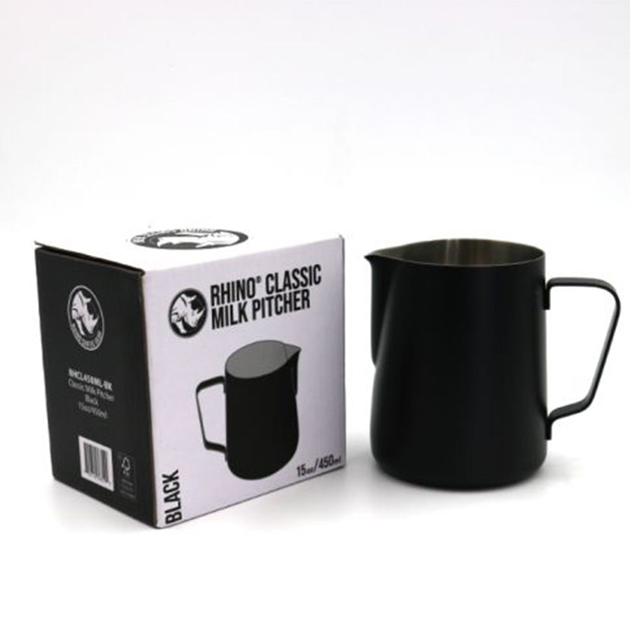 Rhinowares Classic Milchkännchen Schwarz mit Verpackung