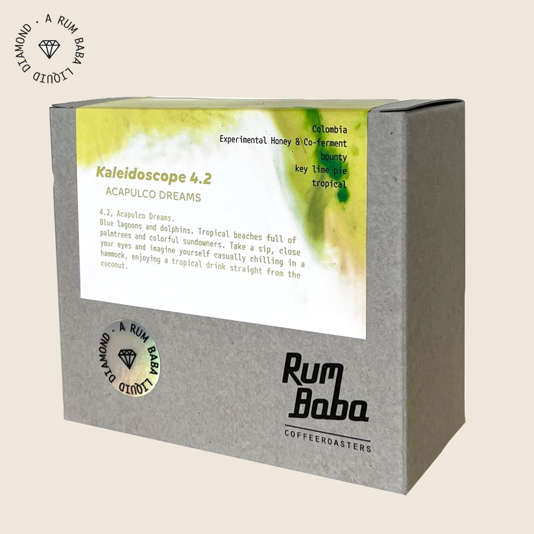 Verpackung der Rum-Baba-Reihe Kaleidoscope