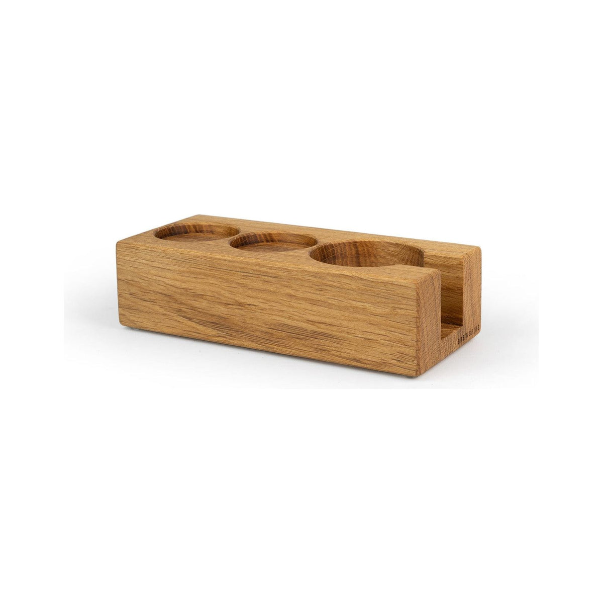 Brewspire Tamping Station TRIO - längs HOLZ Tamper Station Brewspire Eichenholz - rhiinland.com