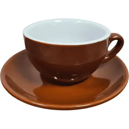 Cappuccino Tasse und Untertasse Braun Serie Palermo von Nuova Point 200 ml Cappuccinotasse Nuova Point - rhiinland.com
