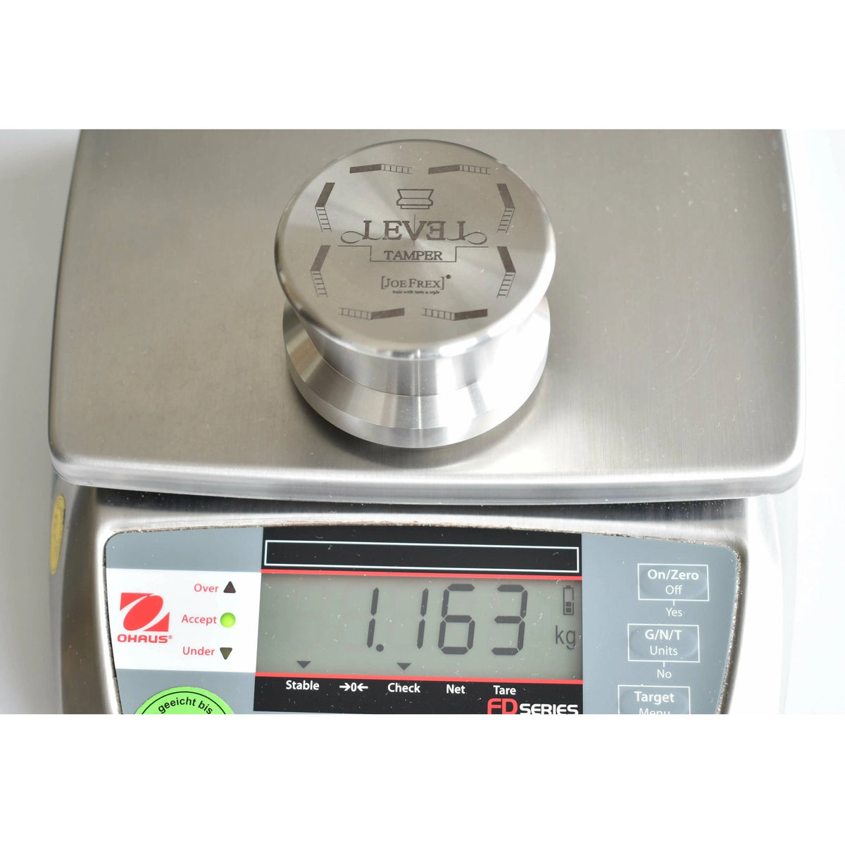 Level Tamper Stainless & Alu ( Ø 48-58,5 mm) Leveler JoeFrex - rhiinland.com