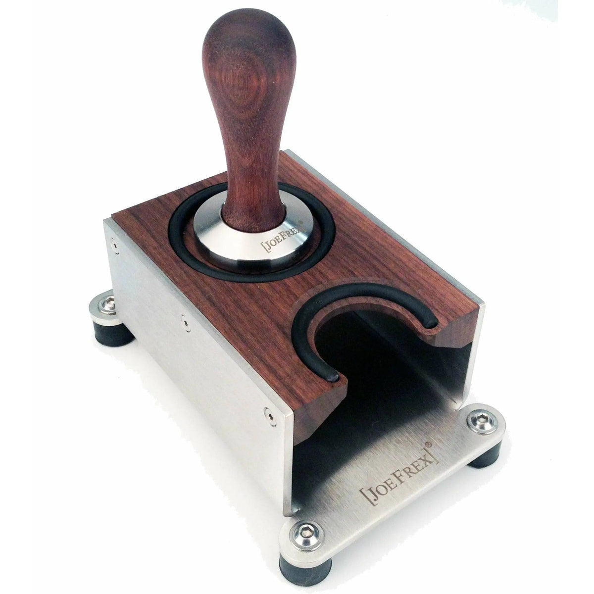 Tamping Station Walnut Tamper Station JoeFrex - rhiinland.com