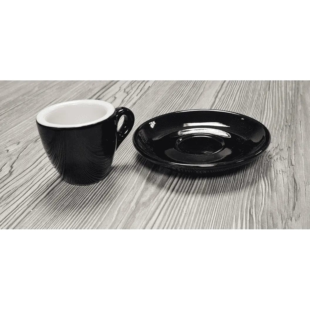 Espresso Tasse und Untertasse Schwarz Serie Palermo von Nuova Point 56 ml Espressotasse Nuova Point - rhiinland.com