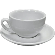 Cappuccino Tasse und Untertasse Weiß Serie Palermo von Nuova Point 200 ml Cappuccinotasse Nuova Point - rhiinland.com