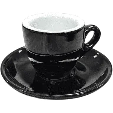 Espresso Tasse und Untertasse Schwarz Serie Palermo von Nuova Point 56 ml Espressotasse Nuova Point - rhiinland.com