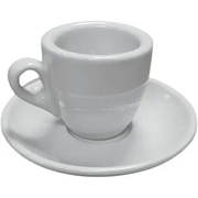 Espresso Tasse und Untertasse Weiß Serie Palermo von Nuova Point 56 ml Espressotasse Nuova Point - rhiinland.com