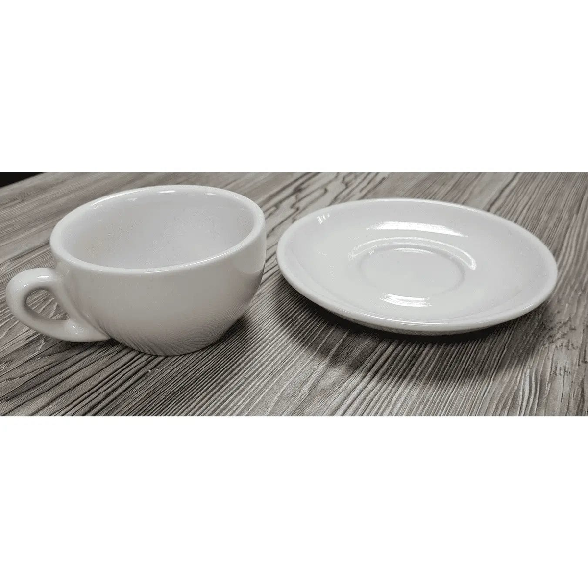Cappuccino Tasse und Untertasse Weiß Serie Palermo von Nuova Point 200 ml Cappuccinotasse Nuova Point - rhiinland.com
