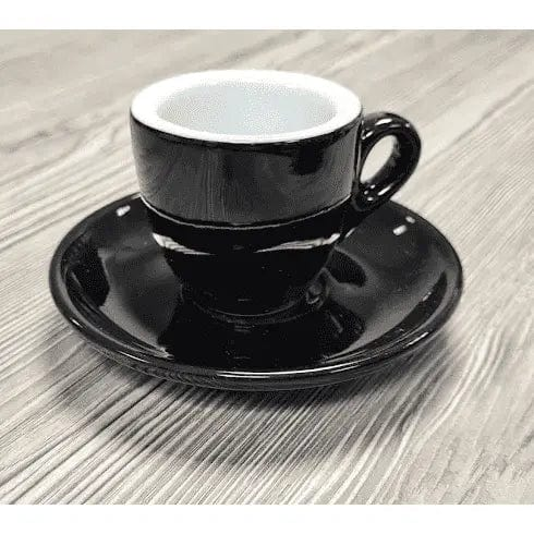 Espresso Tasse und Untertasse Schwarz Serie Palermo von Nuova Point 56 ml Espressotasse Nuova Point - rhiinland.com