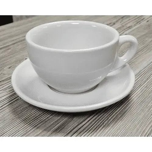 Milchkaffee Tasse und Untertasse Weiß Serie Palermo von Nuova Point 260 ml Milchkaffeetasse Nuova Point - rhiinland.com