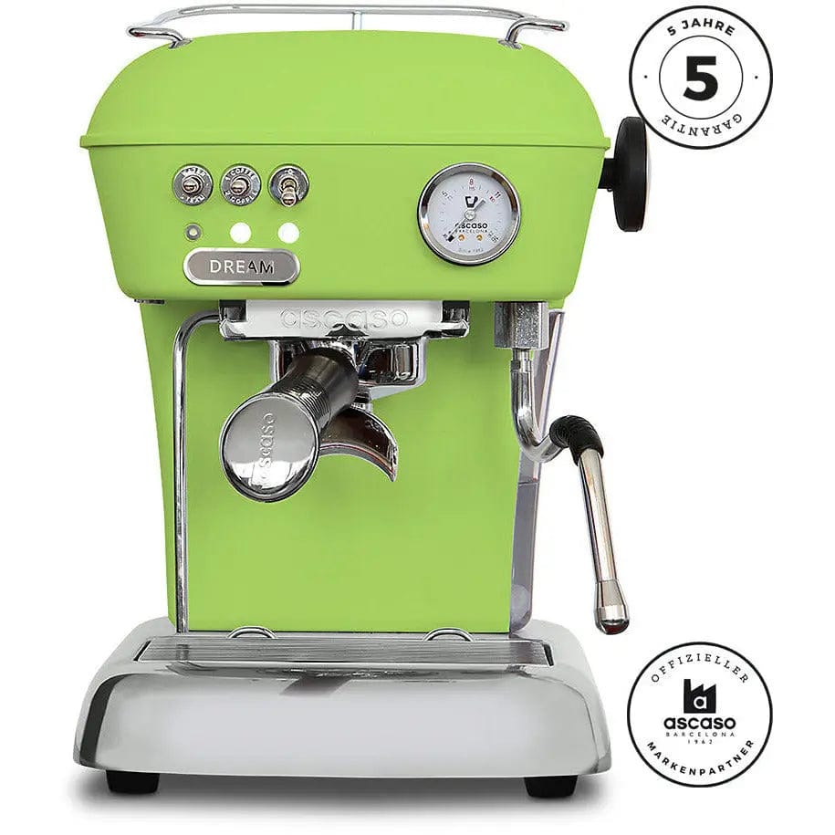 Ascaso dream ONE - Verschiedene Farben - Schnelle Aufheizzeit Espressomaschinen Ascaso Pistazie - rhiinland.com