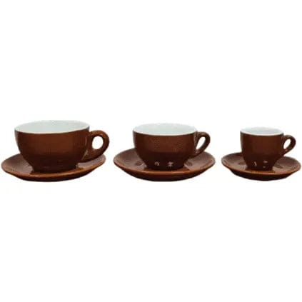 Cappuccino Tasse und Untertasse Braun Serie Palermo von Nuova Point 200 ml Cappuccinotasse Nuova Point - rhiinland.com